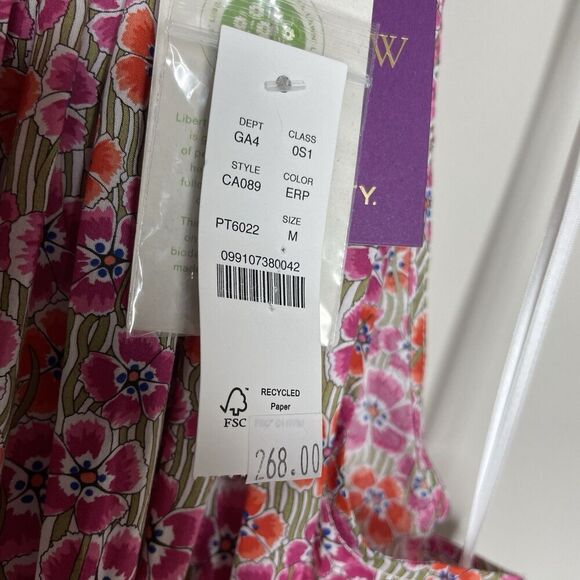 J.CREW Liberty Dress Women Medium Tie-Waist Halter NEW Ellie Pink Floral CA089 - Picture 15 of 16